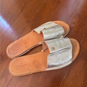 Kate spade imperiale silver slides size 8